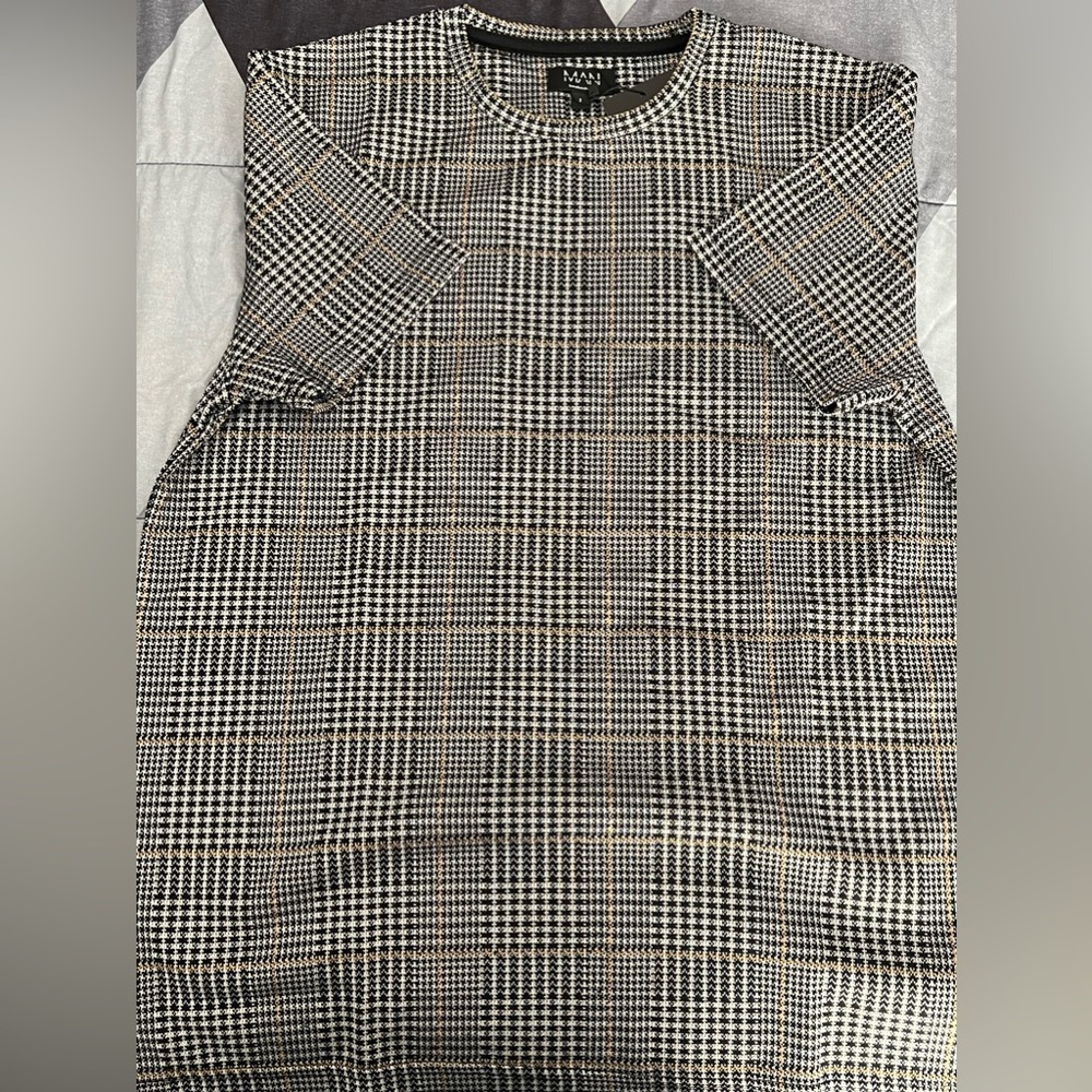 Jacquard check t shirt